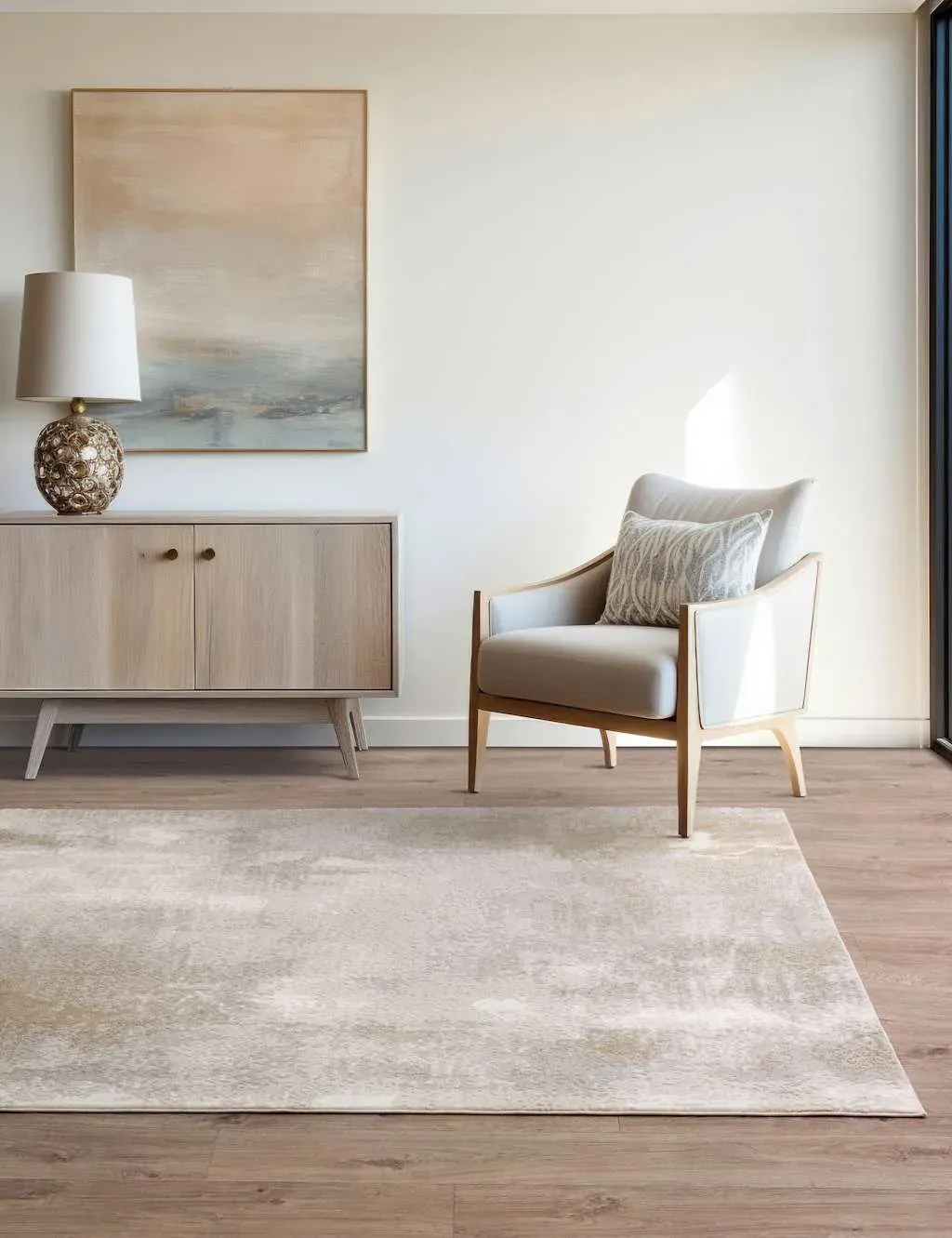 Stellar ST01 Abstract Rug - Beige, Polypropylene product