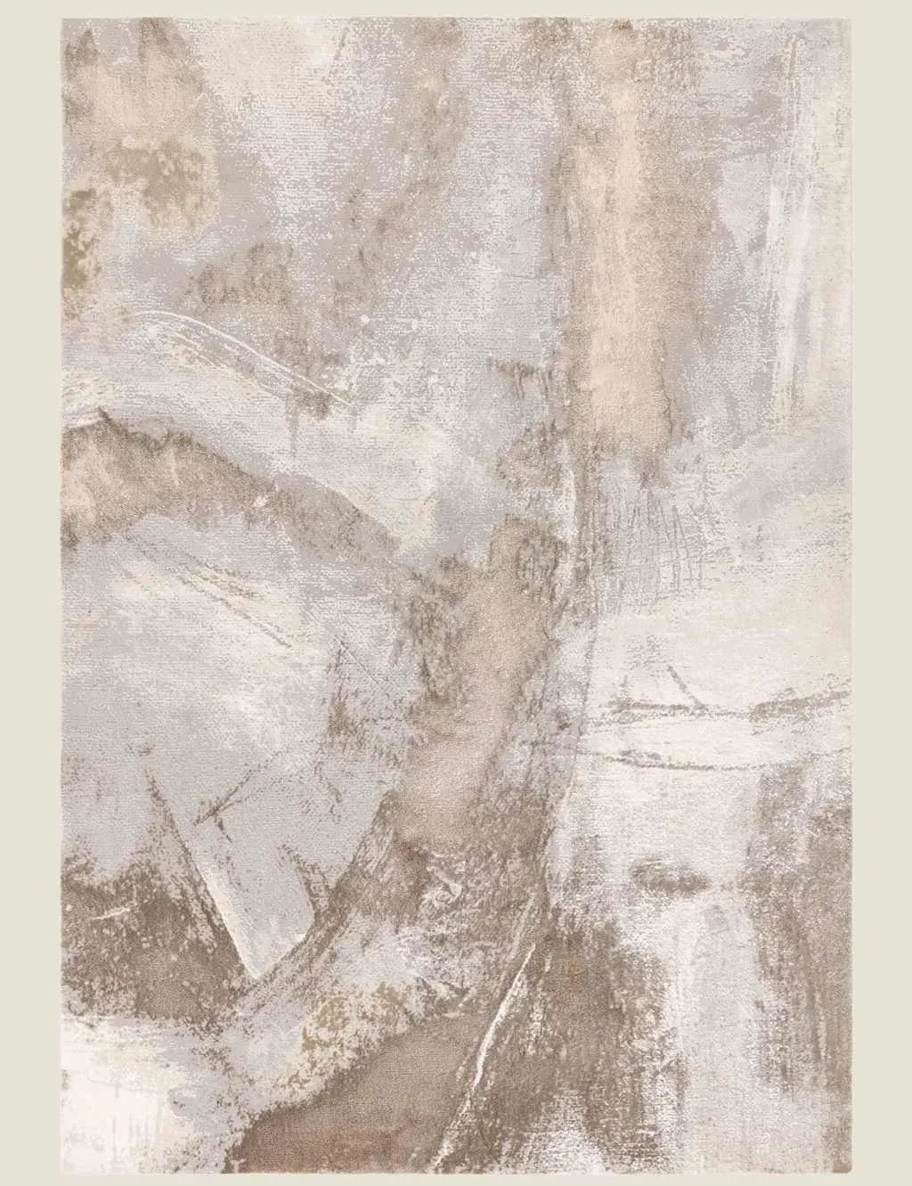 Stellar ST02 Abstract Brushstroke Rug - Beige, Polypropylene product
