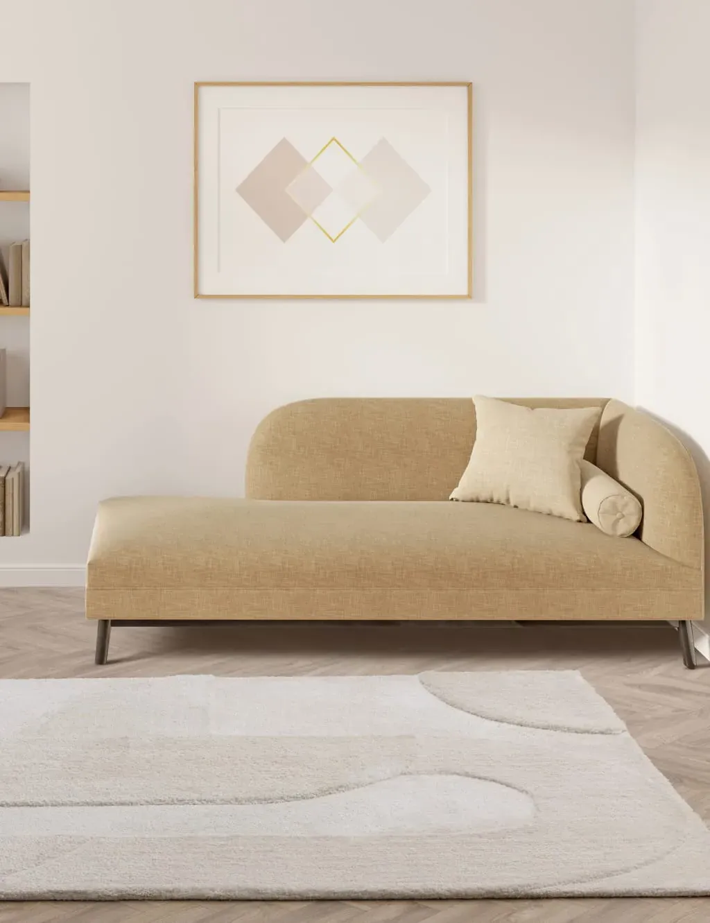 Tova Rectangular Area Rug - White, Acrylic product