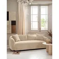 Cocoon Chenille 2-Seater Curved Sofa - Neutral alternate view