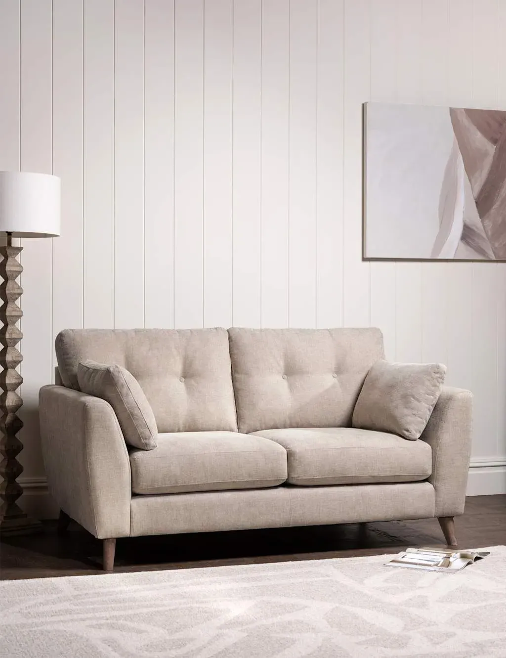 Ellis Chenille 2-Seater Sofa - Stone product