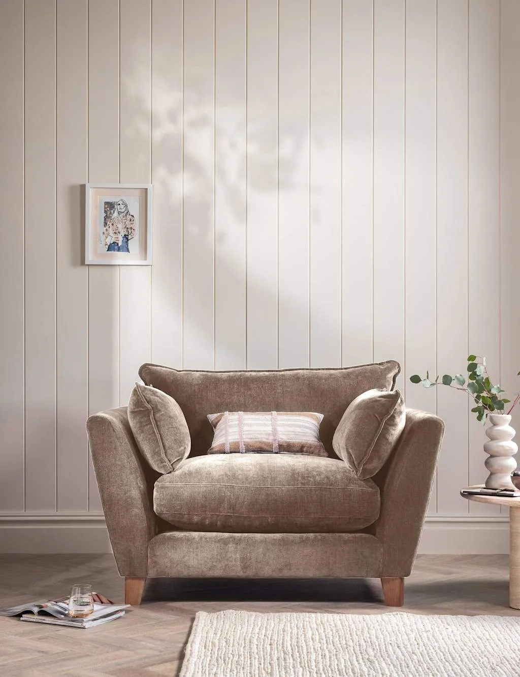 Irving Snuggle Chair - Brown, Chenille product