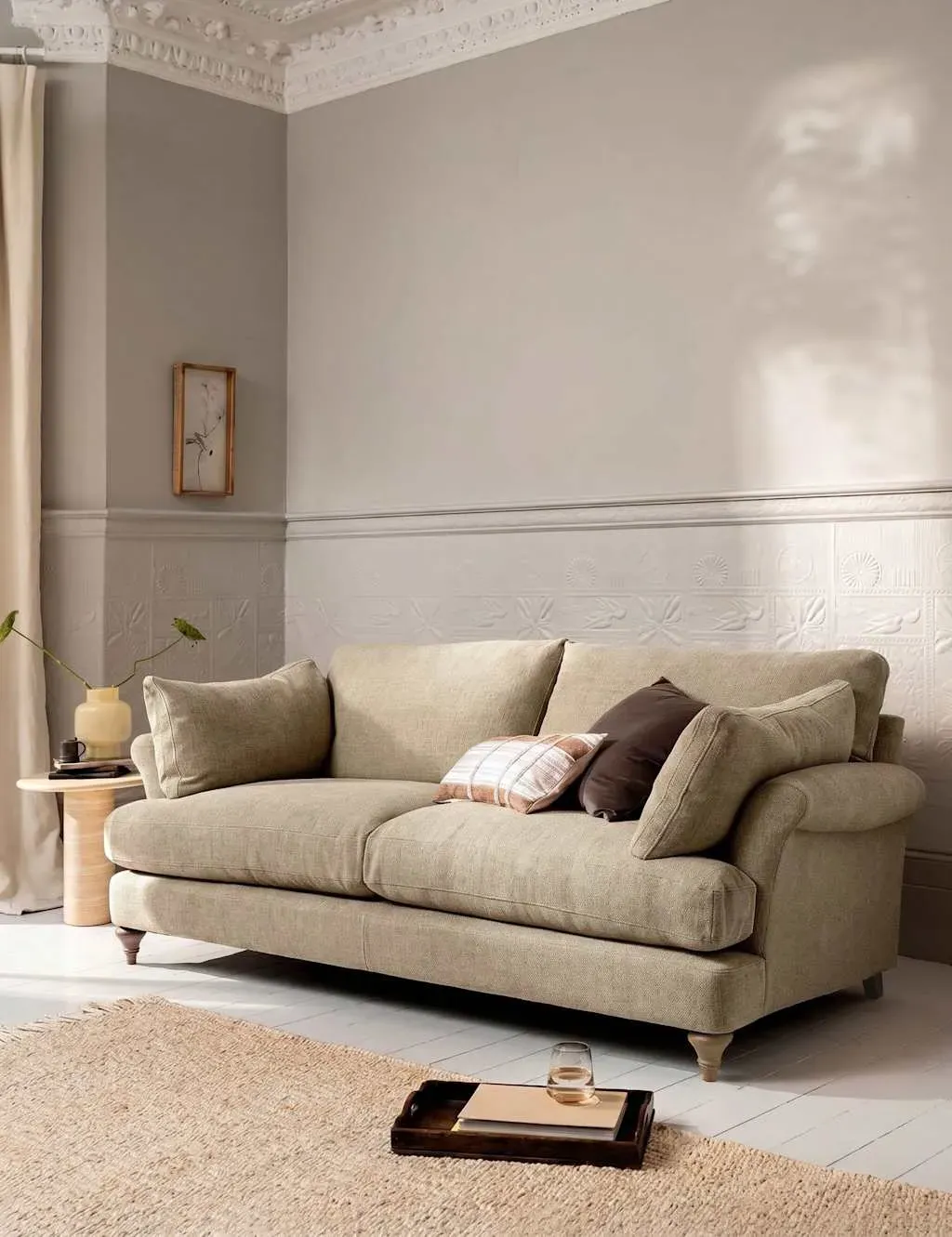 Isla 3-Seater Sofa - Khaki, Fabric product