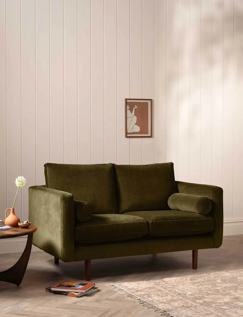 Moore 2-Seater Sofa - Dark Green, Chenille product