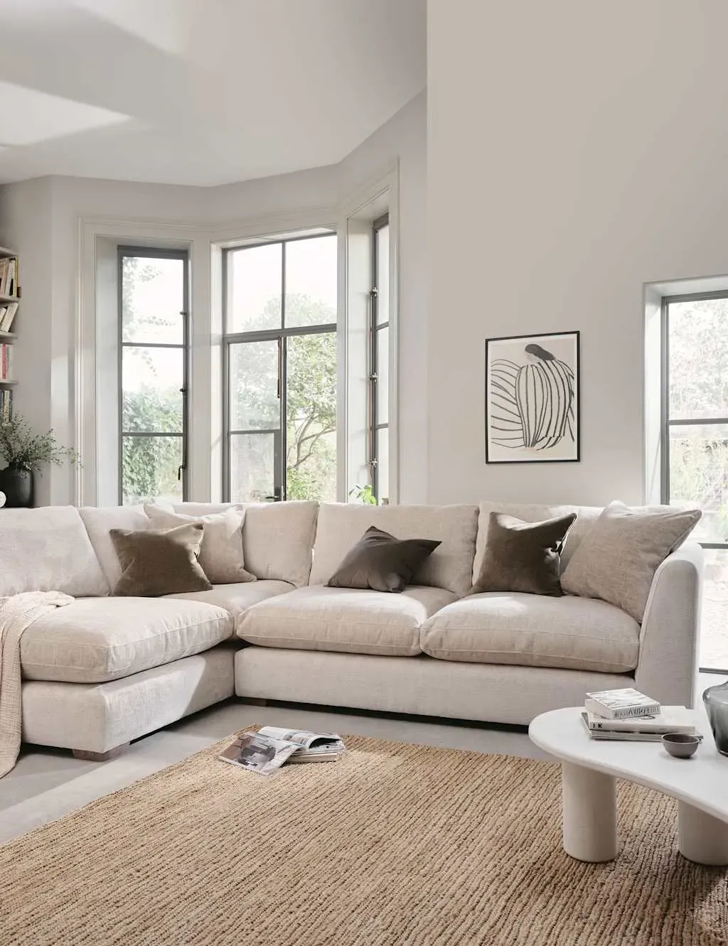 Palmer Right Hand Corner Sofa - Neutral, Chenille product