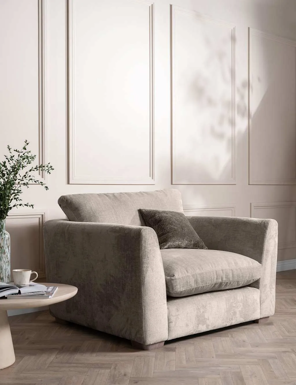 Palmer Snuggle Chair - Grey, Chenille product