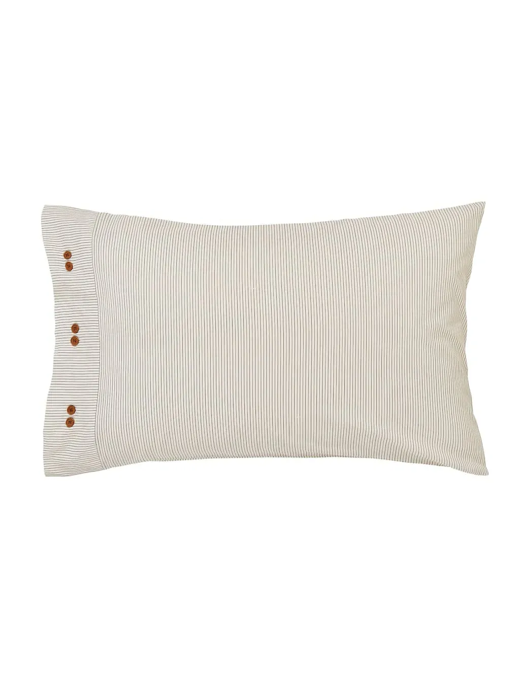 2 Pack Alba Striped Pillowcases - Grey Mix, Pure Cotton product
