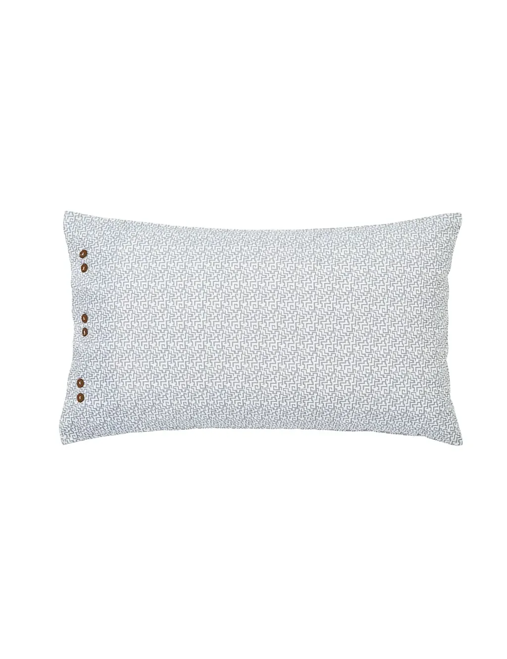 2 Pack Pure Cotton Geometric Pillowcases - Grey product