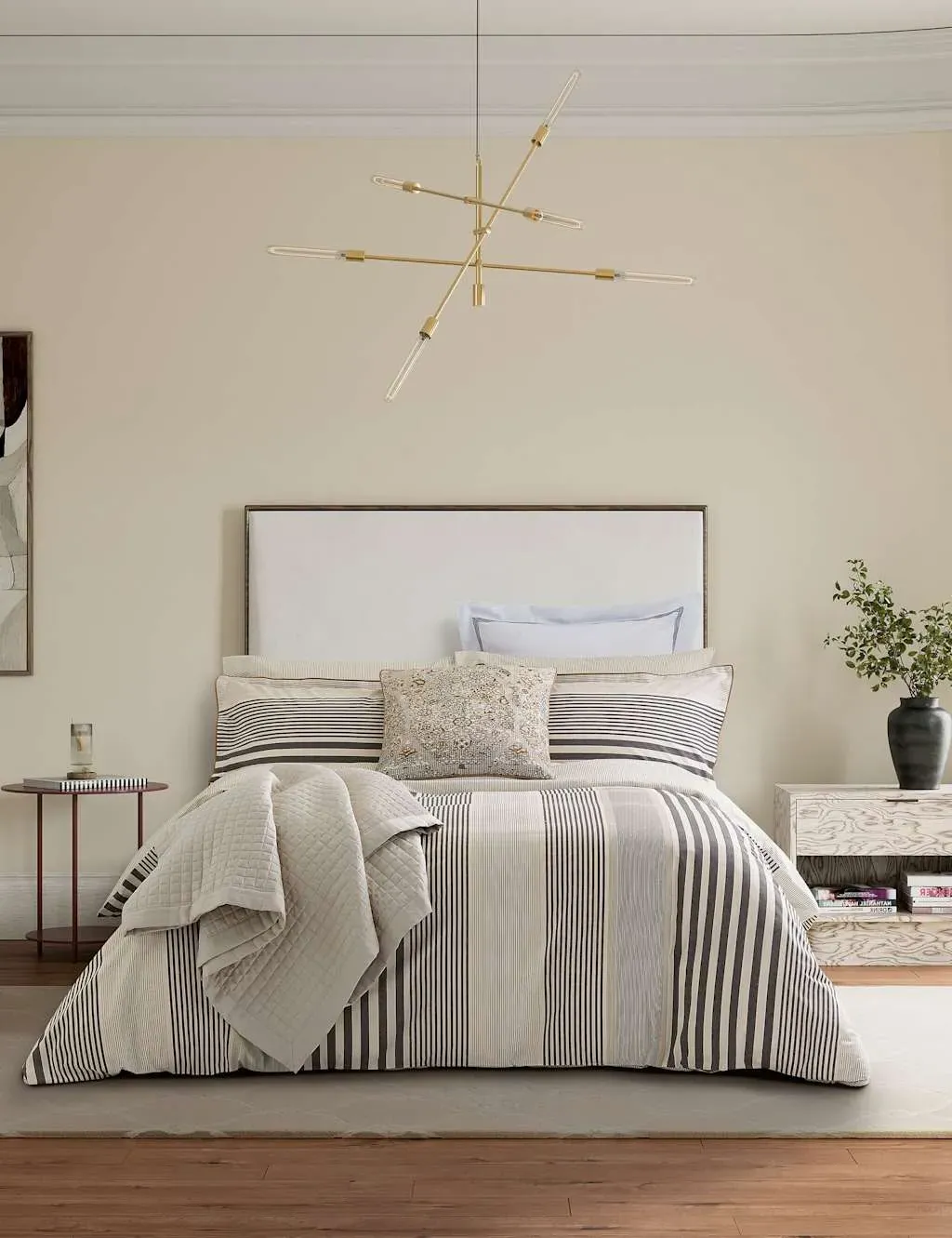 Alba Maira Quilted Throw - Natural, Pure Cotton product