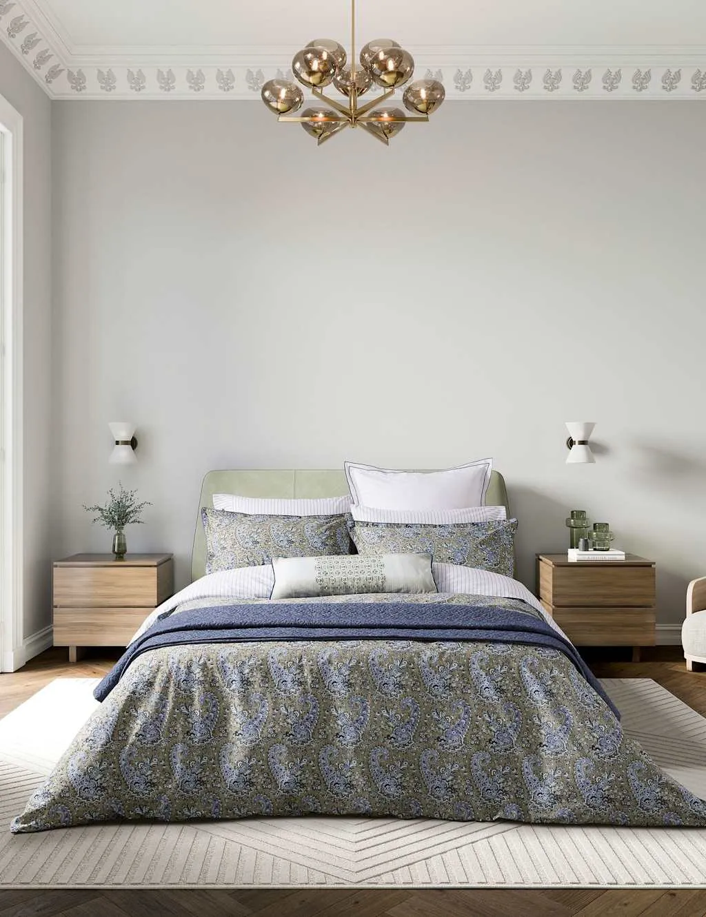 Elara Bedding Set - Green Mix, Pure Cotton product