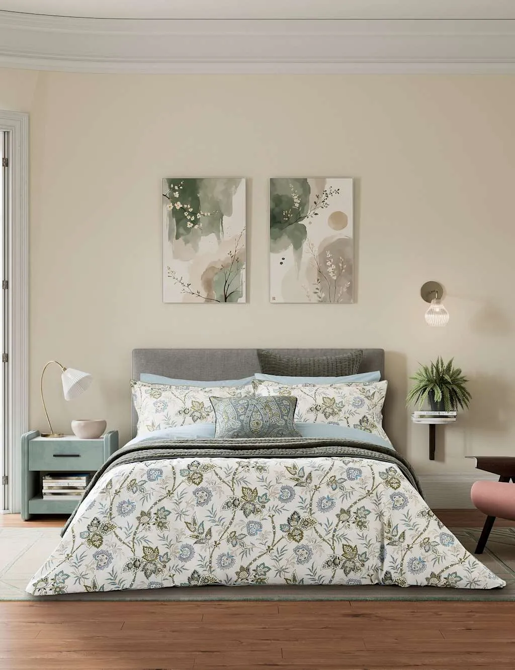 Emira Bedding Set - Teal Mix, Pure Cotton product