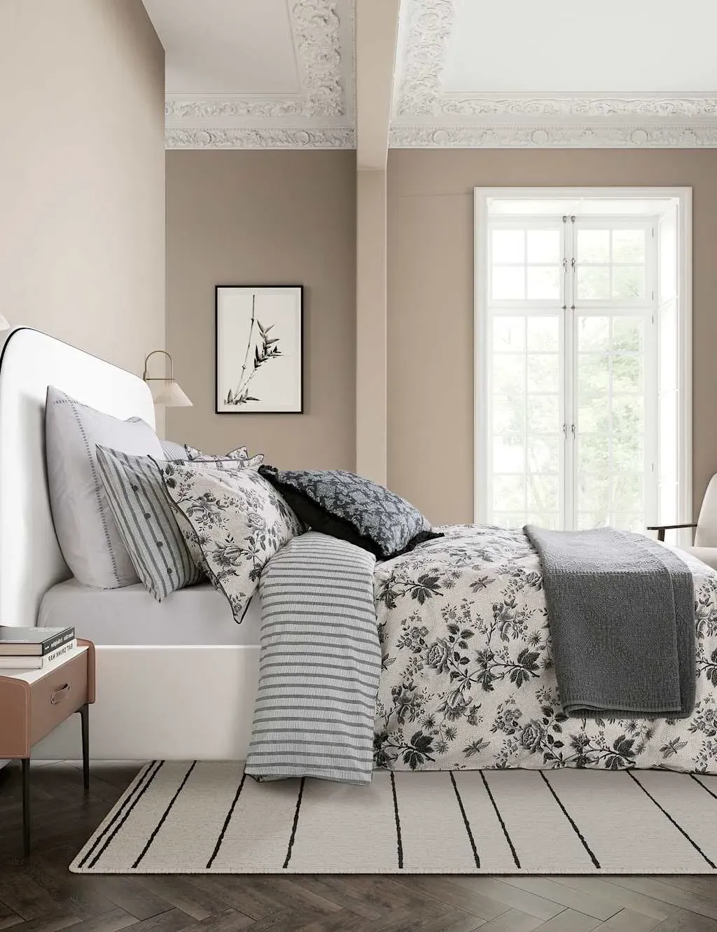Florence Bedding Set - Charcoal Mix, Pure Cotton product