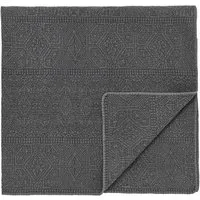Florence Quilted Throw - Grey, Pure Cotton alternate view