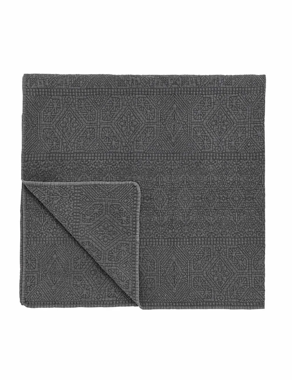 Florence Quilted Throw - Grey, Pure Cotton product