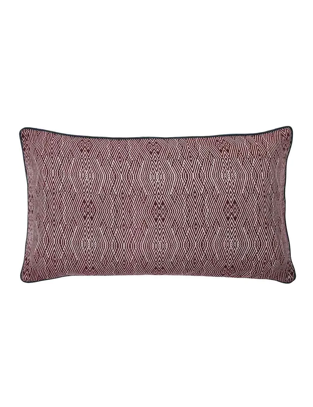 Katara/Umma Geometric Cushion - Burgundy, Cotton product