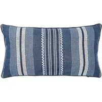 Kayah/Liyana Striped Cushion - Indigo Mix, Cotton alternate view