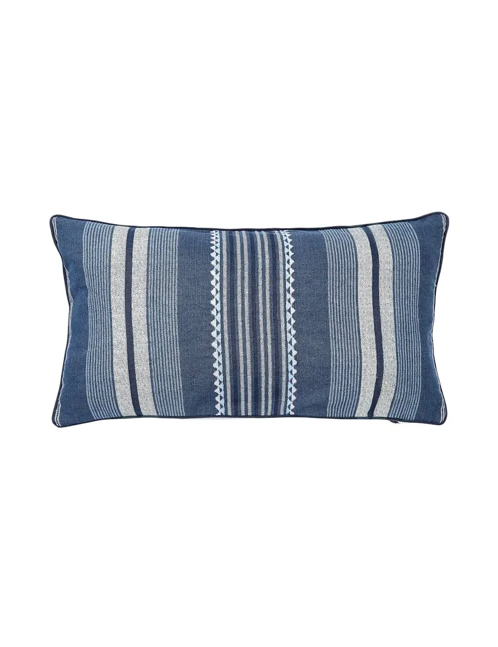 Kayah/Liyana Striped Cushion - Indigo Mix, Cotton product