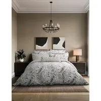 Kotana 2 Pack Pillowcases Striped Button Closure - Charcoal, Cotton alternate view