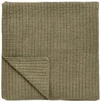 Nora Quilted Throw - Green, Pure Cotton alternate view