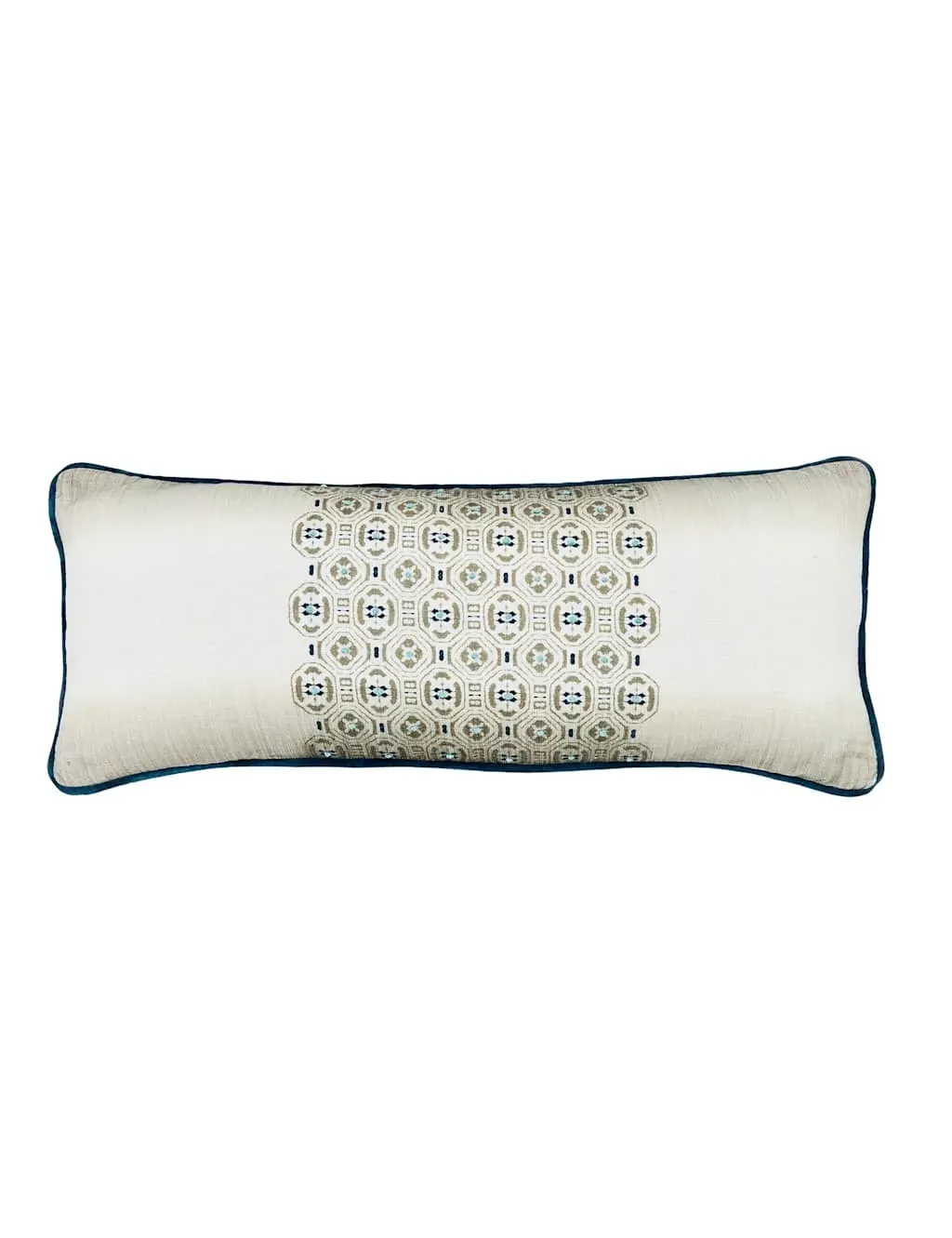 Elara Geometric Rectangle Cushion - Blue Mix product