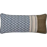 Avero Tile Print Rectangle Cushion - Blue Mix alternate view