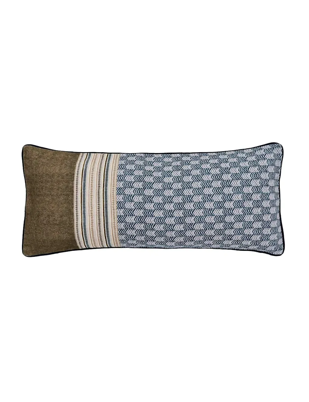 Avero Tile Print Rectangle Cushion - Blue Mix product