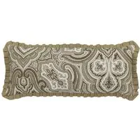 Nora Paisley Frill Rectangle Cushion - Brown Mix alternate view
