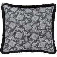 Florence Filigree Eyelash Square Cushion - Charcoal Mix alternate view