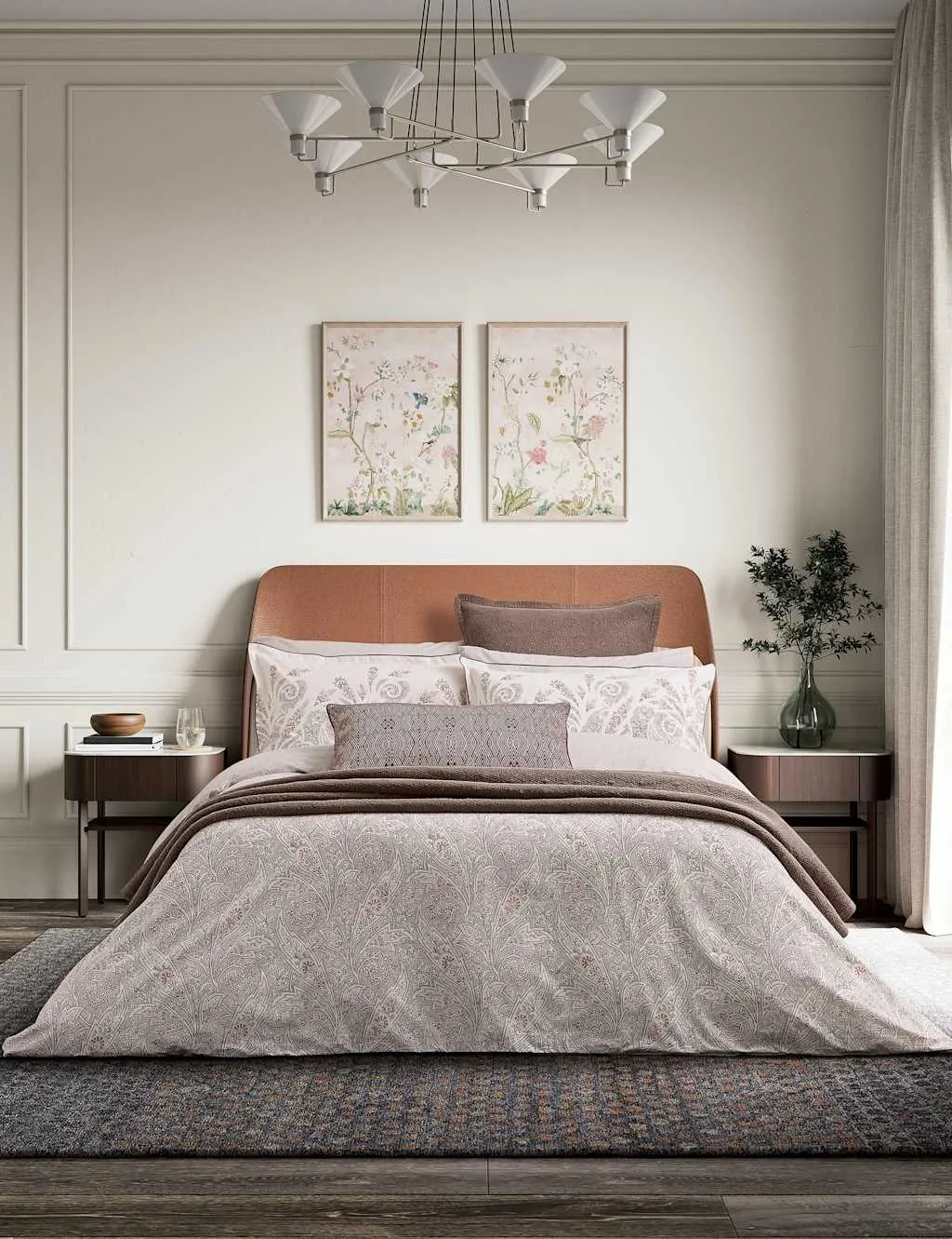 V&A Umma Bedding Set - Beige Mix, Pure Cotton product