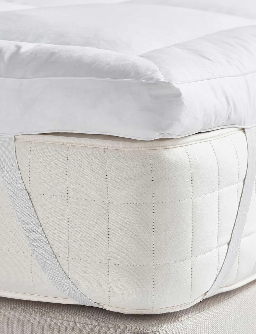 Down Alternative Mattress Topper - White, Cotton product