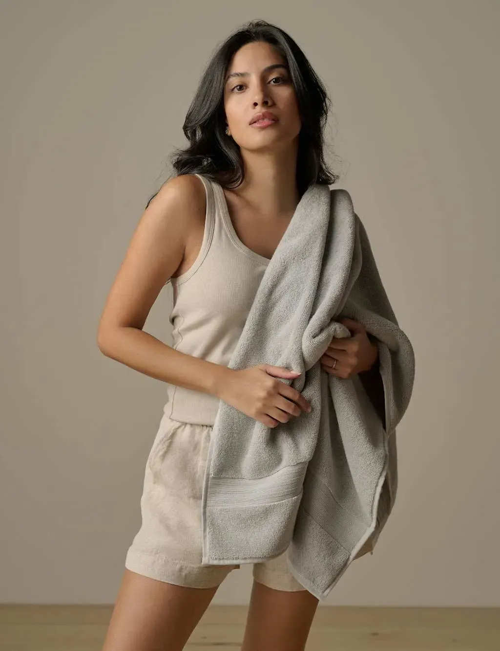 Pure Cotton Bath Towel - Pale Blue, Turkish Cotton product