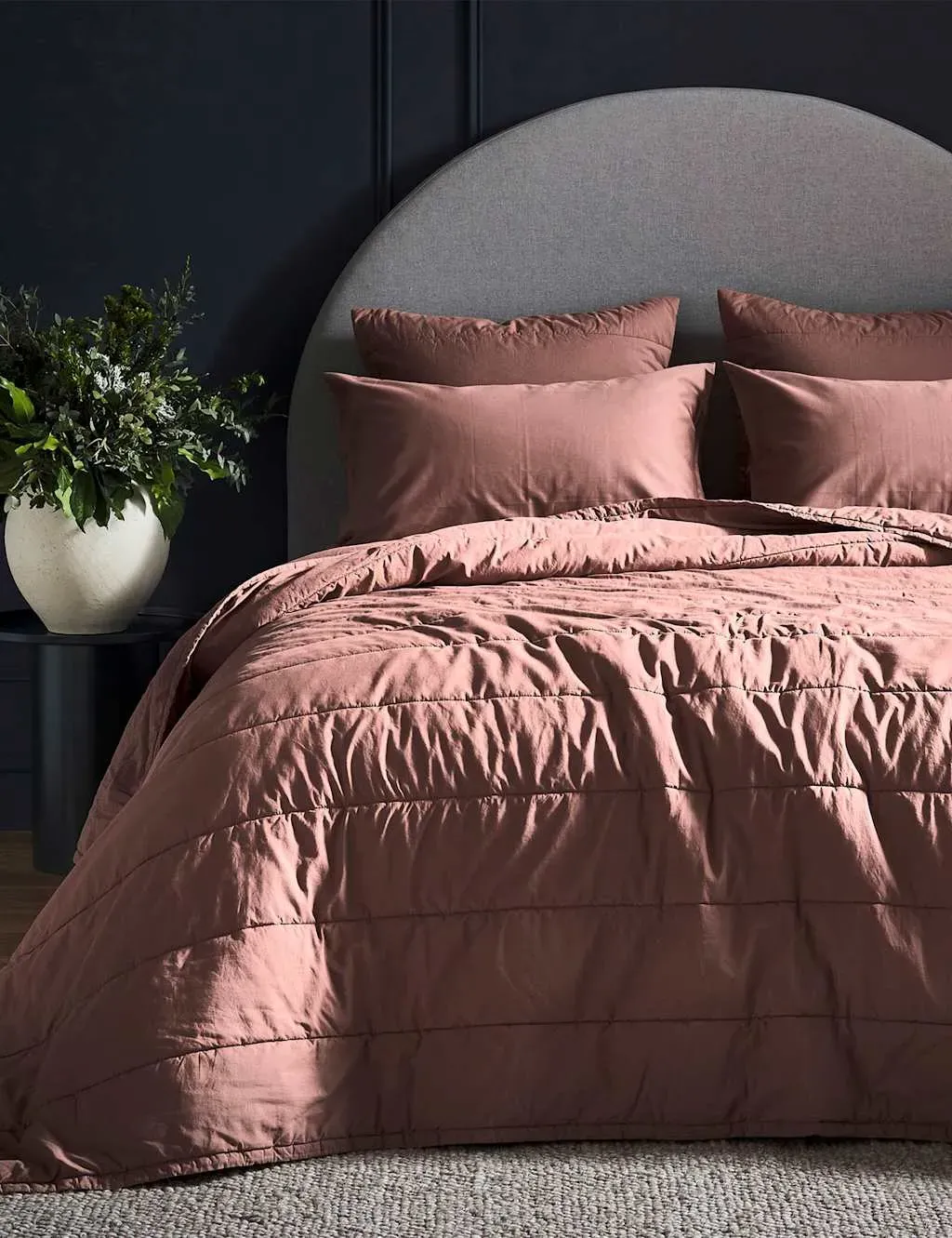 Pure Cotton Quilted Throw - Medium Red product