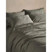 Pure Cotton Sateen Fitted Sheet - Khaki alternate view