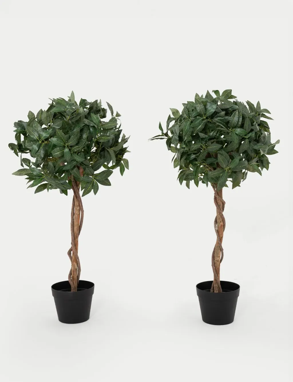 3ft Ball-Shape Artificial Bay Trees Set of 2 - Green product