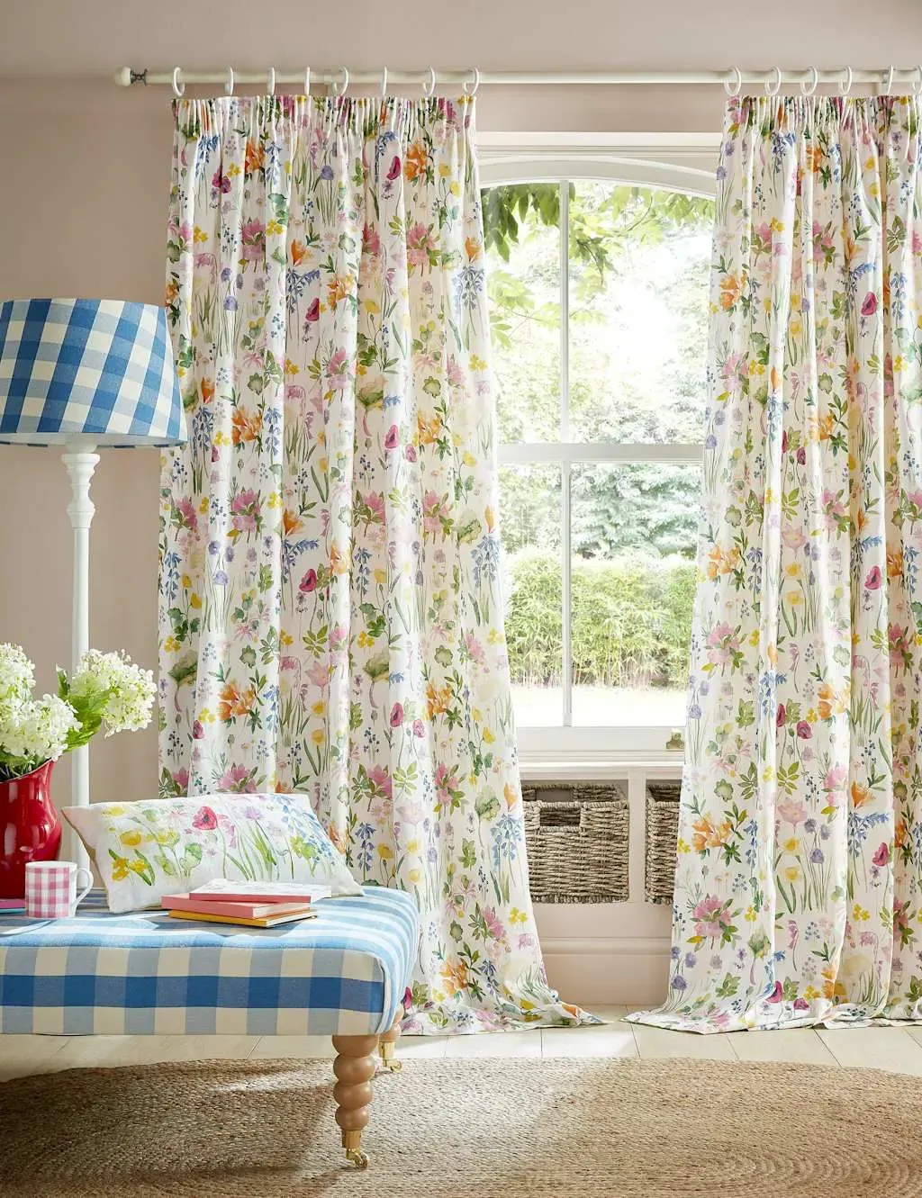 Isolation Garden Pencil Pleat Curtains - Multi, Cotton product
