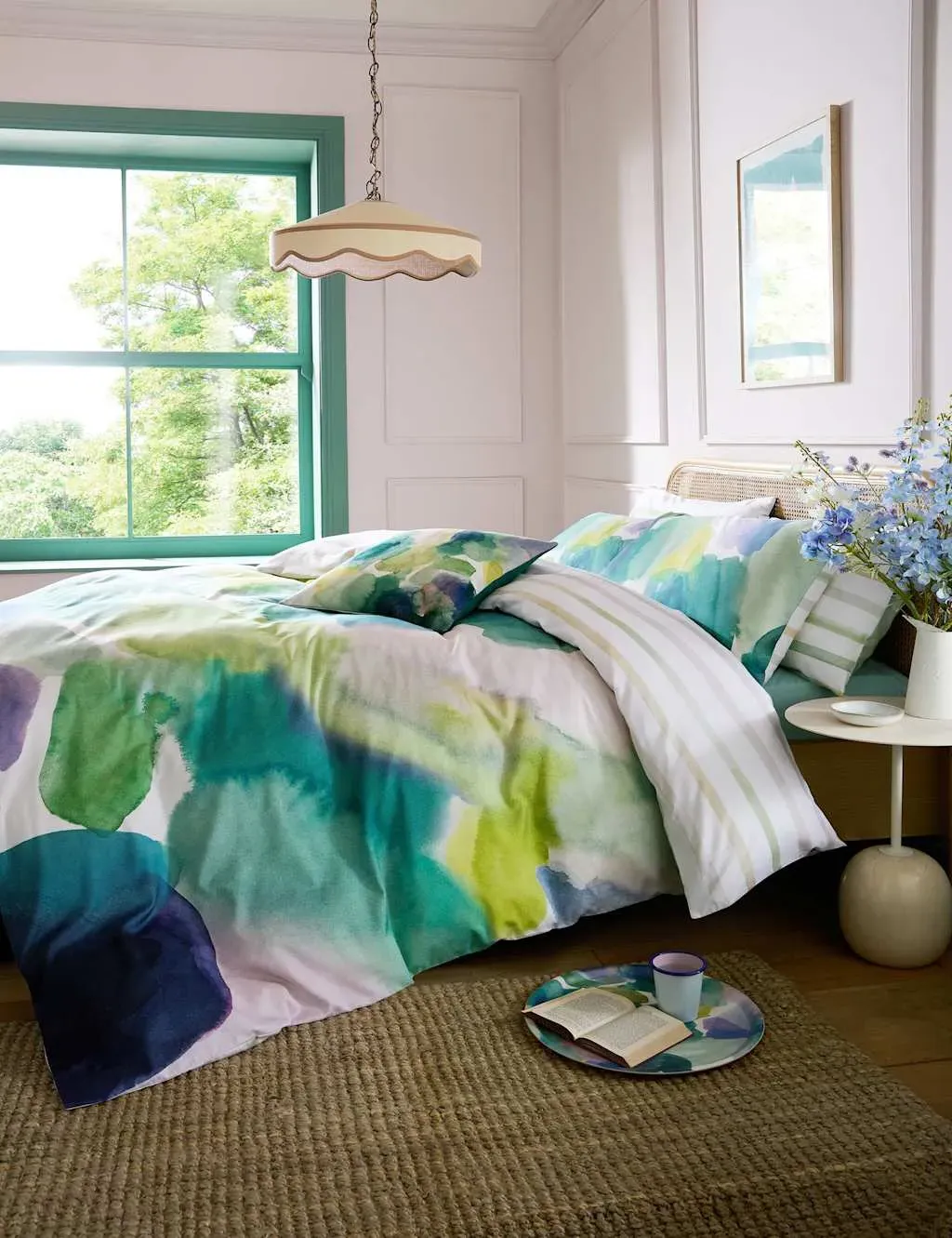 Lochaber Bedding Set - Green Mix, Cotton Sateen product