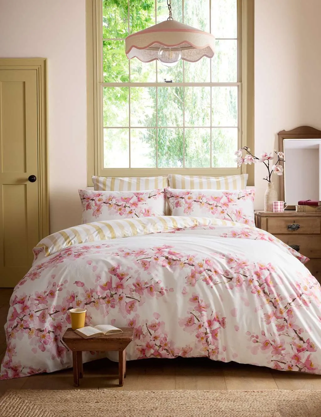Pure Cotton Cherry Blossom Bedding Set - Pink Mix product