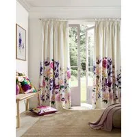 Taransay Pencil Pleat Curtains - Fuchsia Mix, Cotton alternate view