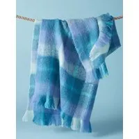Wool Blend Highland Check Throw - Blue Mix alternate view
