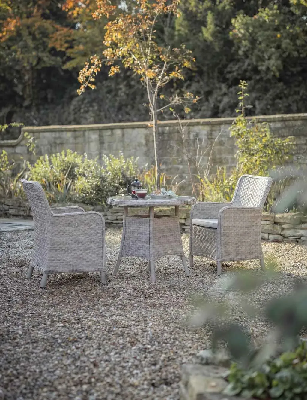 Patagonia Bistro Table with 2 Chairs - Oatmeal, Rattan product