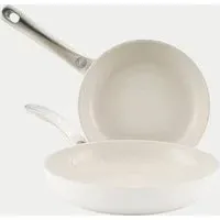 Halo 2-Piece Non-Stick Frying Pan Set - White, Ceramic alternate view