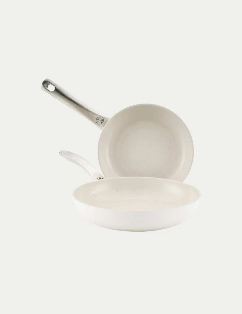 Halo 2-Piece Non-Stick Frying Pan Set - White, Ceramic product