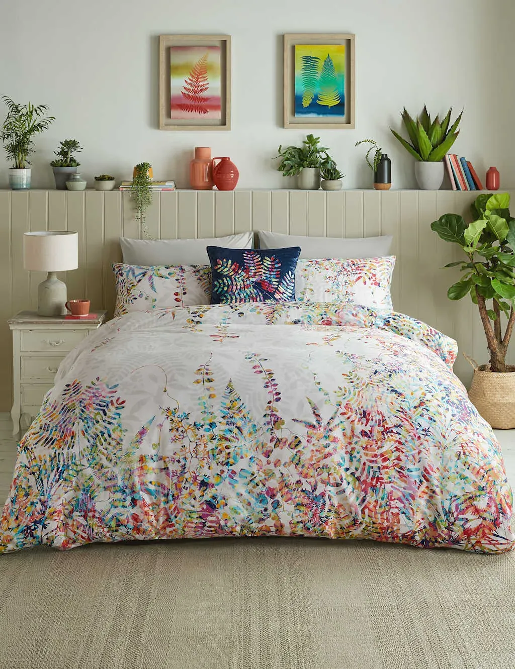 Pure Cotton Sateen Cascading Kaleidoscope Bedding Set - Multi product