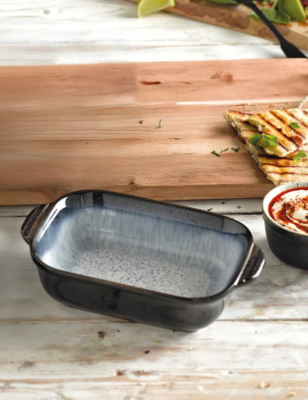 Halo Small Oven Tray - Dark Blue, Stoneware product