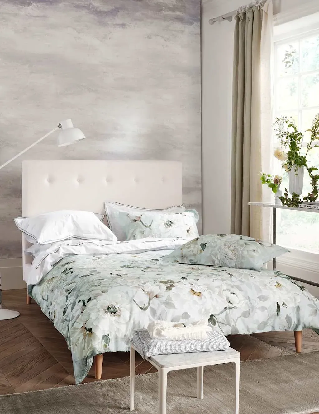 Fleur Blanche Bedding Set - Grey Mix, Cotton Sateen product