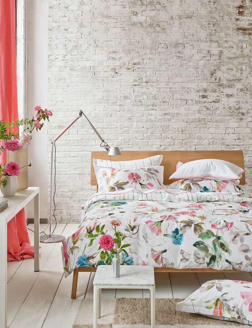 Japanese Magnolia Bedding Set - Fuchsia Mix, Cotton product