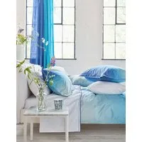 Pure Cotton 400 Thread Count Flat Sheet - Blue Mix alternate view