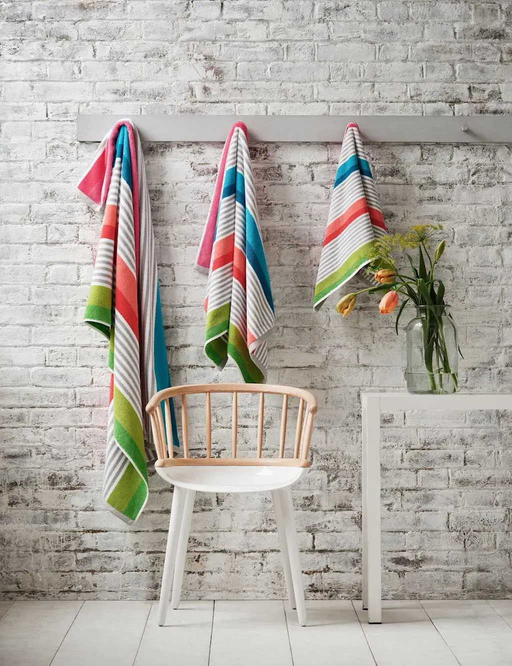 Pure Cotton Striped Towel - Multi product