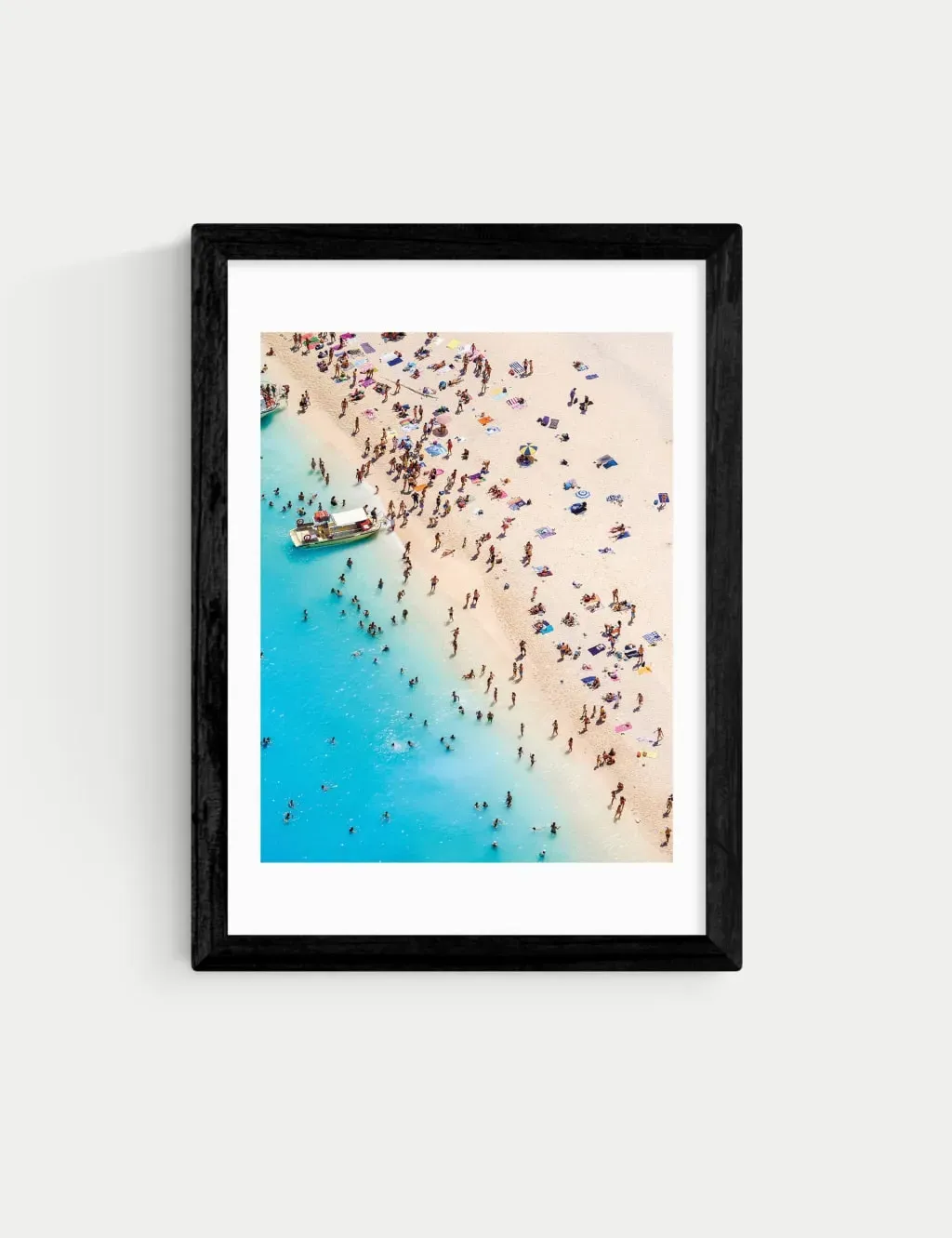 Honeymoon Hotel By The Sea Framed Art - Black product