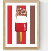 Fab Stripes Framed Art - Natural alternate view